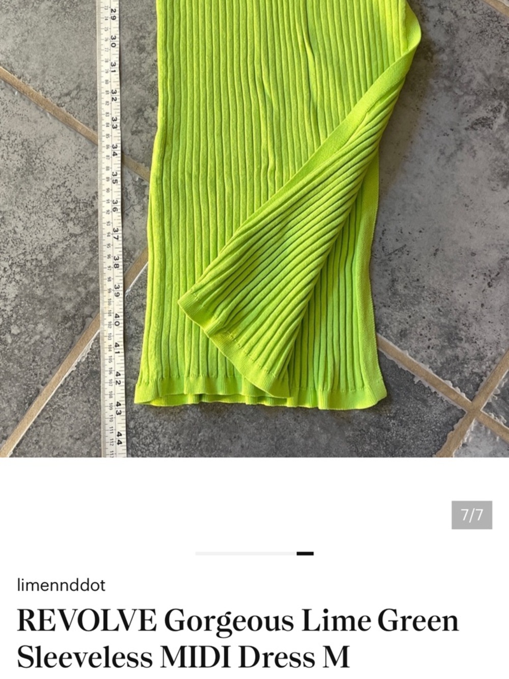 REVOLVE Neon Lime Ribbed Knit Dress